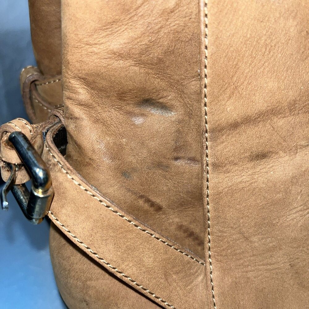 L.K. BENNETT "ALEENA" brown cognac suede short boots Shoe Size 37.5 / 7.5 - Picture 5 of 7